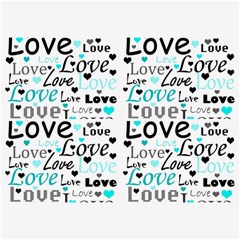 Love Pattern - Cyan Belt Buckles by Valentinaart