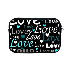Valentine s Day Pattern - Cyan Apple Ipad Mini Zipper Cases by Valentinaart