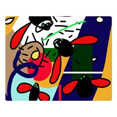 Fly, Fly Double Sided Flano Blanket (large)  by Moma