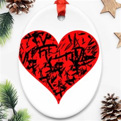 Valentine Hart Ornament (oval)  by Valentinaart