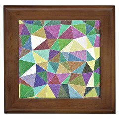 Colorful Triangles, Pencil Drawing Art Framed Tiles by picsaspassion