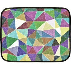 Colorful Triangles, Pencil Drawing Art Double Sided Fleece Blanket (mini)  by picsaspassion