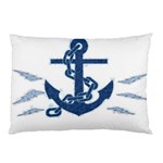 Blue Anchor Oil painting art Pillow Case (Two Sides) Front