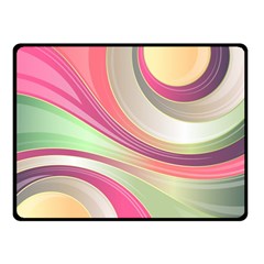 Abstract Colorful Background Wavy Double Sided Fleece Blanket (small)  by Amaryn4rt