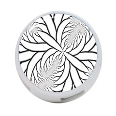Fractal Symmetry Pattern Network 4-port Usb Hub (one Side) by Amaryn4rt