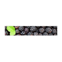 Blackberries Background Black Dark Flano Scarf (mini) by Amaryn4rt