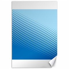 Blue Dot Pattern Canvas 12  X 18   by Amaryn4rt