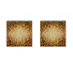 Yellow And Black Stained Glass Effect Cufflinks (square) by Amaryn4rt