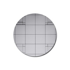 Abstract Architecture Contemporary Rubber Coaster (round)  by Amaryn4rt