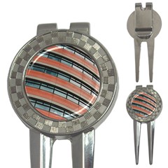 Architecture Building Glass Pattern 3-in-1 Golf Divots by Amaryn4rt