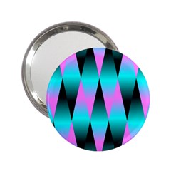 Shiny Decorative Geometric Aqua 2 25  Handbag Mirrors by Amaryn4rt