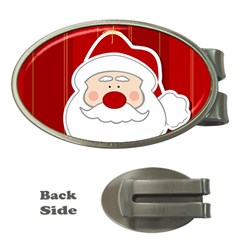 Santa Claus Xmas Christmas Money Clips (oval)  by Nexatart
