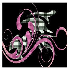Violet Calligraphic Art Large Satin Scarf (square) by Nexatart