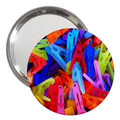 Clothespins Colorful Laundry Jam Pattern 3  Handbag Mirrors by Nexatart