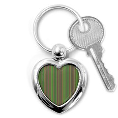 Green Lines Key Chains (heart)  by Valentinaart