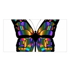 Abstract Animal Art Butterfly Satin Shawl by Nexatart