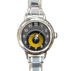 Audio Loadspeaker Activ Round Italian Charm Watch by Nexatart