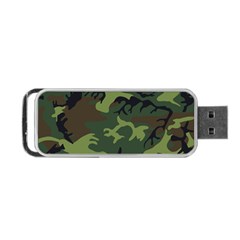 Camouflage Green Brown Black Portable Usb Flash (two Sides) by Nexatart