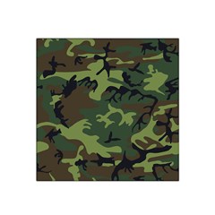 Camouflage Green Brown Black Satin Bandana Scarf by Nexatart