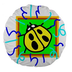 Insect Ladybug Large 18  Premium Flano Round Cushions by Nexatart