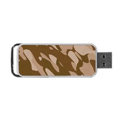 Background For Scrapbooking Or Other Beige And Brown Camouflage Patterns Portable Usb Flash (one Side) by Nexatart