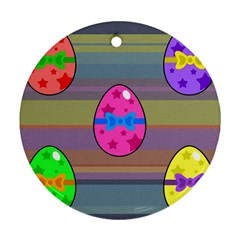 Holidays Occasions Easter Eggs Round Ornament (two Sides) by Nexatart