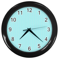 Light Blue Texture Wall Clocks (black) by Valentinaart