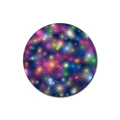 Abstract Background Graphic Design Rubber Round Coaster (4 Pack)  by Nexatart