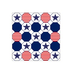 Patriotic Symbolic Red White Blue Satin Bandana Scarf by Nexatart