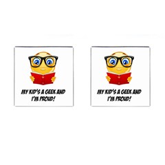 Geek Kid Cufflinks (square) by athenastemple