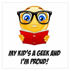 Geek Kid Large Satin Scarf (square) by athenastemple