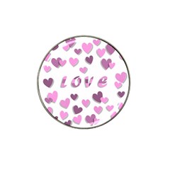 Love Valentine S Day 3d Fabric Hat Clip Ball Marker (10 Pack) by Nexatart