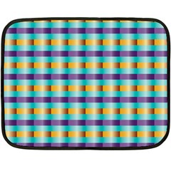 Pattern Grid Squares Texture Double Sided Fleece Blanket (mini)  by Nexatart