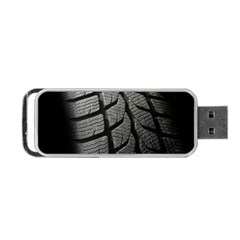 Auto Black Black And White Car Portable Usb Flash (one Side) by Nexatart