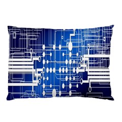 Board Circuits Trace Control Center Pillow Case (two Sides) by Nexatart