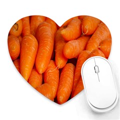 Carrots Vegetables Market Heart Mousepads by Nexatart