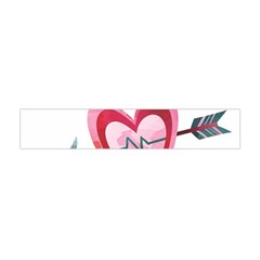You Are My Beat / Pink And Teal Hearts Pattern (white)  Flano Scarf (mini) by FashionFling