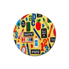 Fabric Cloth Textile Clothing Rubber Coaster (round)  by Nexatart
