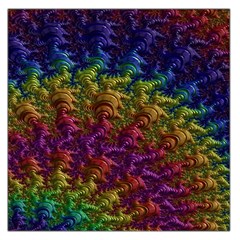 Fractal Art Design Colorful Large Satin Scarf (square) by Nexatart