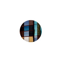 Glass Facade Colorful Architecture 1  Mini Buttons by Nexatart