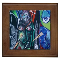 Graffiti Art Urban Design Paint Framed Tiles by Nexatart