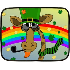 Irish Giraffe Double Sided Fleece Blanket (mini)  by Valentinaart
