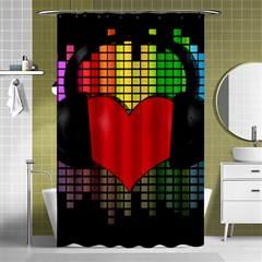 Love Music Shower Curtain 48  X 72  (small)  by Valentinaart