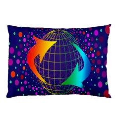 Recycling Arrows Circuit Pillow Case (two Sides) by Nexatart