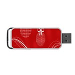 Simple Merry Christmas Portable USB Flash (One Side) Front