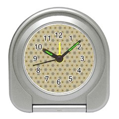 Star Basket Pattern Basket Pattern Travel Alarm Clocks by Nexatart