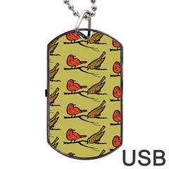 Bird Birds Animal Nature Wild Wildlife Dog Tag Usb Flash (one Side) by Amaryn4rt
