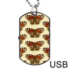 Butterfly Butterflies Insects Dog Tag Usb Flash (one Side) by Amaryn4rt