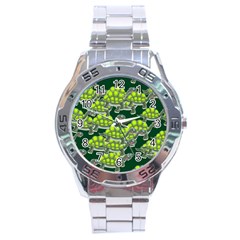 Seamless Tile Background Abstract Turtle Turtles Stainless Steel Analogue Watch by Amaryn4rt