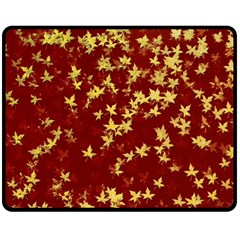 Background Design Leaves Pattern Fleece Blanket (medium)  by Amaryn4rt